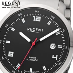 Regent Herren Armbanduhr Analog GM-2106 Automatik Metallband silber URGM2106