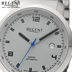 Regent Herren Armbanduhr Analog GM-2107 Automatik Metallband silber URGM2107