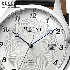 Regent Herren Armbanduhr Analog Lederarmband schwarz URGM2212