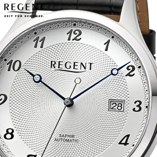 Regent Herren Armbanduhr Analog Lederarmband schwarz URGM2212