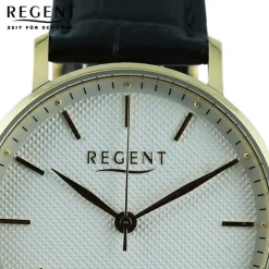 Regent Herren Armbanduhr Analog Lederarmband schwarz UR1011585