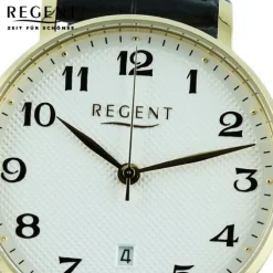 Regent Herren Armbanduhr Analog Lederarmband schwarz UR1011586