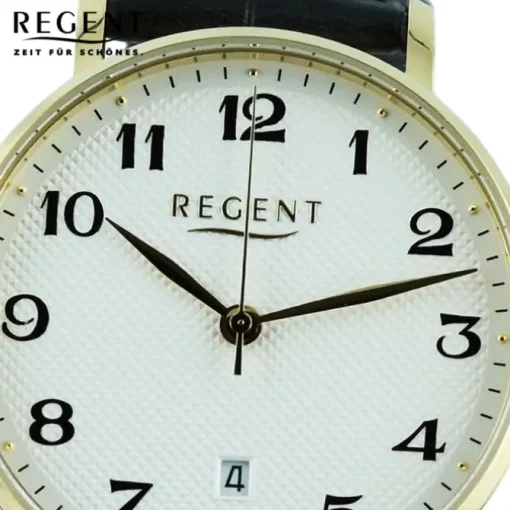 Regent Herren Armbanduhr Analog Lederarmband schwarz UR1011586