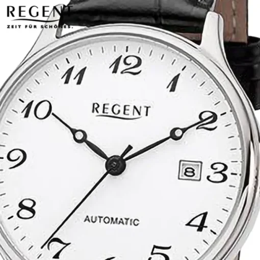 Regent Herren Armbanduhr Analog Lederarmband schwarz URGM2206
