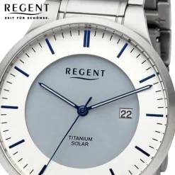 Regent Herren Armbanduhr Analog Metallarmband silber URBA708