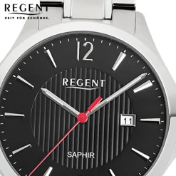 Regent Herren Armbanduhr Analog GM-1632 Quarz-Uhr Metall silber URGM1632