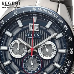 Regent Herren Armbanduhr Analog Metallarmband silber URBA830