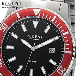 Regent Herren Armbanduhr Analog Metallarmband silber URF1286