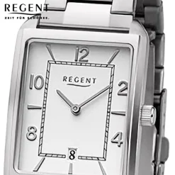 Regent Herren Armbanduhr Analog Metallarmband silber URF1290
