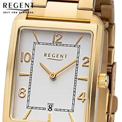 Regent Herren Armbanduhr Analog Metallarmband gold URF1291