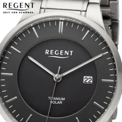 Regent Herren Armbanduhr Analog Metallarmband silber URBA709