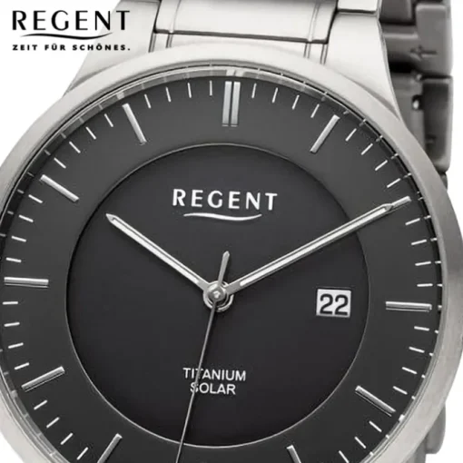 Regent Herren Armbanduhr Analog Metallarmband silber URBA709