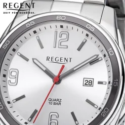 Regent Herren Armbanduhr Analog Metallarmband silber URBA647