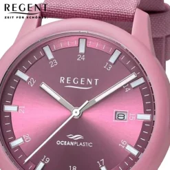 Regent Herren Armbanduhr Analog Nylonarmband lila URBA734