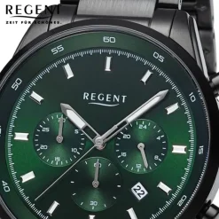 Regent Herren Armbanduhr Analog Metallarmband schwarz URBA758