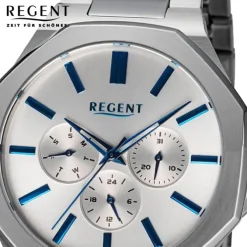 Regent Herren Armbanduhr Analog Metallarmband silber URBA769