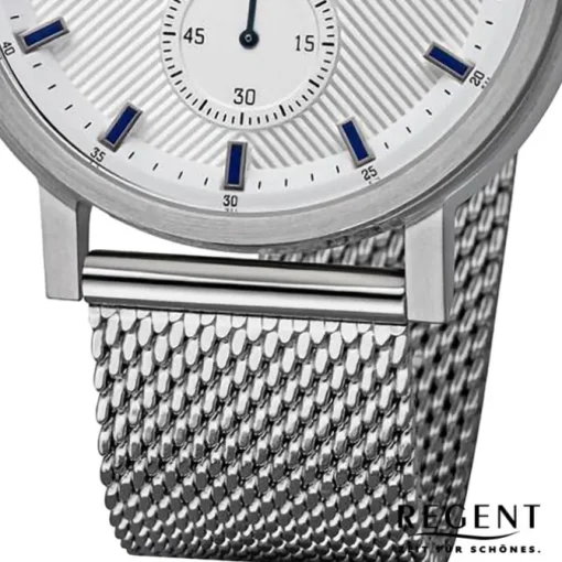 Regent Herren Armbanduhr Analog Metallarmband silber URBA533