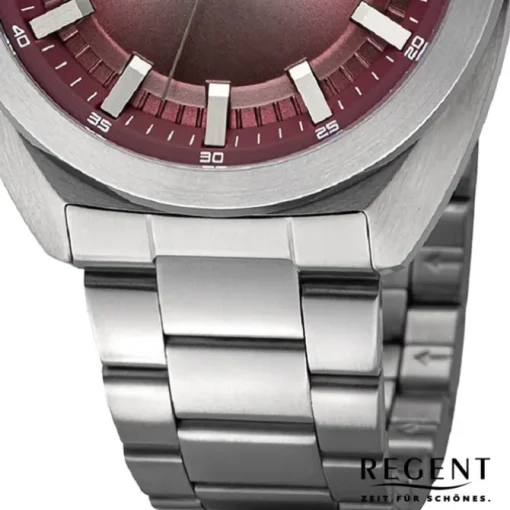 Regent Herren Armbanduhr Analog Metallarmband silber URBA826
