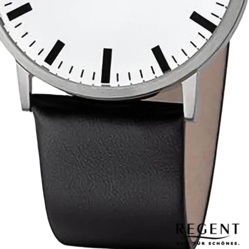 Regent Herren Armbanduhr Analog Lederarmband schwarz URF1266
