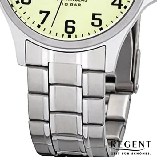 Regent Herren Armbanduhr Analog Metallarmband silber URF1280