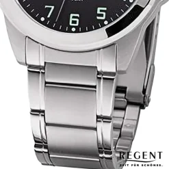 Regent Herren Armbanduhr Analog Metallarmband silber URF1283