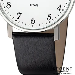Regent Herren Armbanduhr Analog Lederarmband schwarz URF1451