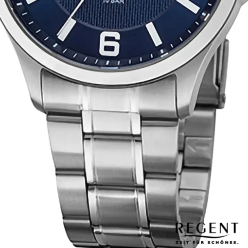 Regent Herren Armbanduhr Analog Metallarmband silber URF1526