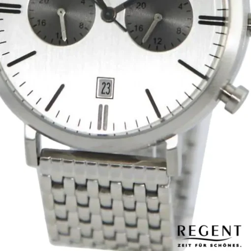 Regent Herren Armbanduhr Analog Metallarmband silber UR1151500