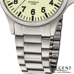 Regent Herren Armbanduhr Analog Metallarmband silber UR1192572