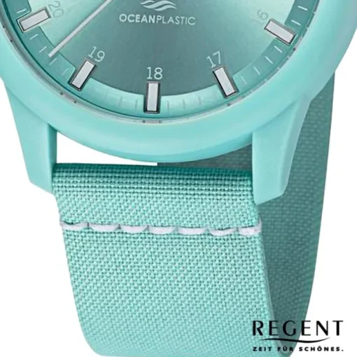 Regent Herren Armbanduhr Analog Nylonarmband blau weiß URBA736