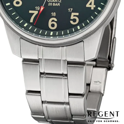Regent Herren Armbanduhr Analog Metallarmband silber URF1445