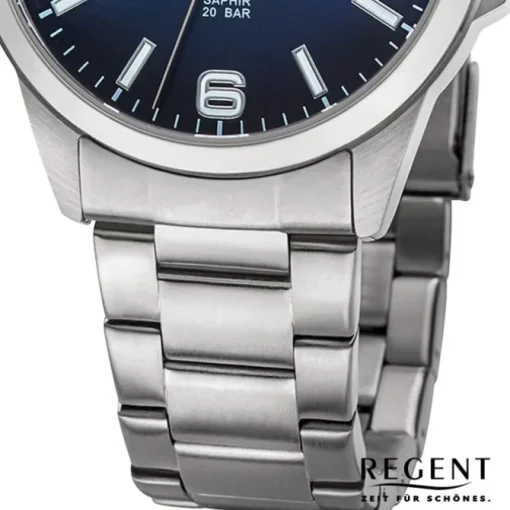 Regent Herren Armbanduhr Analog Metallarmband silber URF1528
