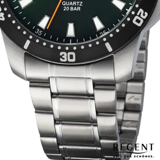 Regent Herren Armbanduhr Analog Metallarmband silber URBA754