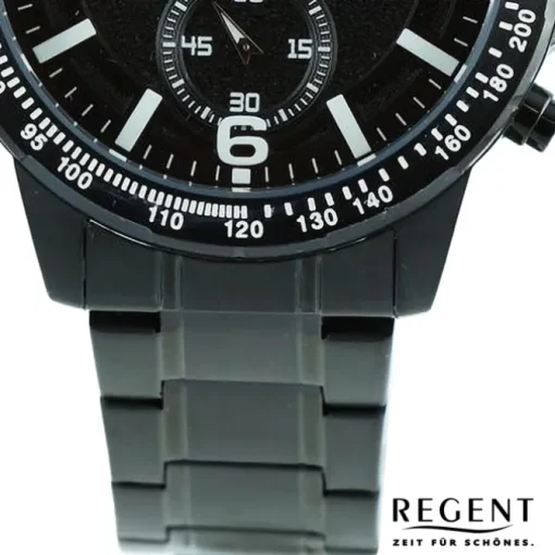 Regent Herren Armbanduhr Chronograph Metallarmband dunkelgrau UR1152509