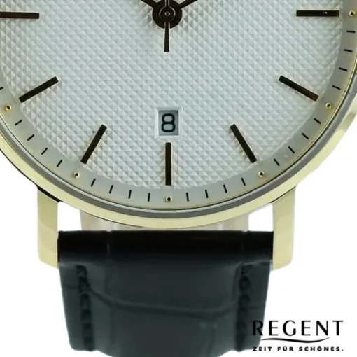 Regent Herren Armbanduhr Analog Lederarmband schwarz UR1011585