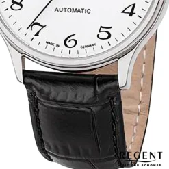 Regent Herren Armbanduhr Analog Lederarmband schwarz URGM2206