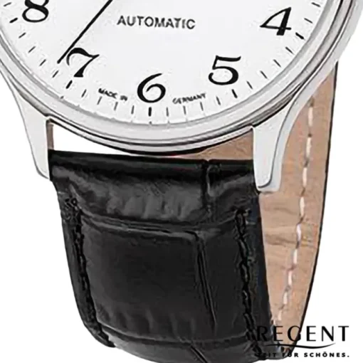 Regent Herren Armbanduhr Analog Lederarmband schwarz URGM2206