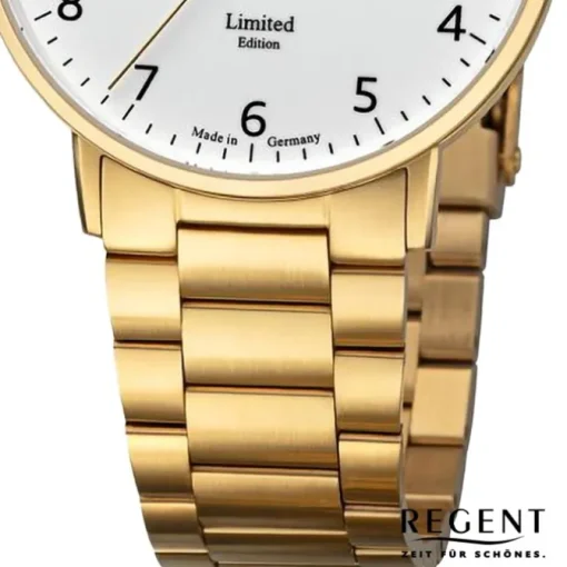 Regent Herren Armbanduhr Analog Metallarmband gold URGM2301