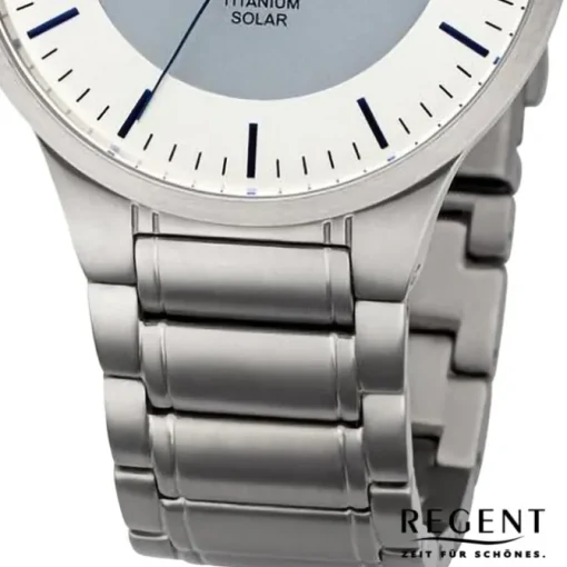 Regent Herren Armbanduhr Analog Metallarmband silber URBA708