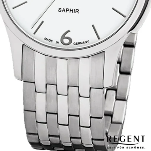 Regent Herren Armbanduhr Analog GM-1614 Quarz-Uhr Metall silber URGM1614