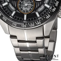 Regent Herren Armbanduhr Analog Metallarmband silber URBA831