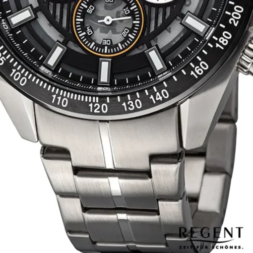 Regent Herren Armbanduhr Analog Metallarmband silber URBA831