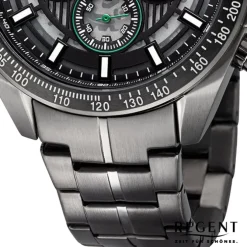 Regent Herren Armbanduhr Analog Metallarmband dunkelgrau URBA832