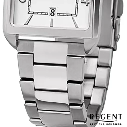 Regent Herren Armbanduhr Analog Metallarmband silber URF1290