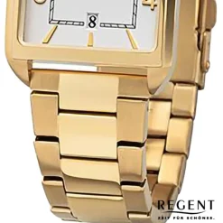 Regent Herren Armbanduhr Analog Metallarmband gold URF1291