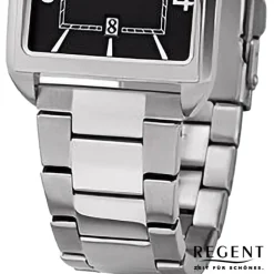 Regent Herren Armbanduhr Analog Metallarmband silber URF1292