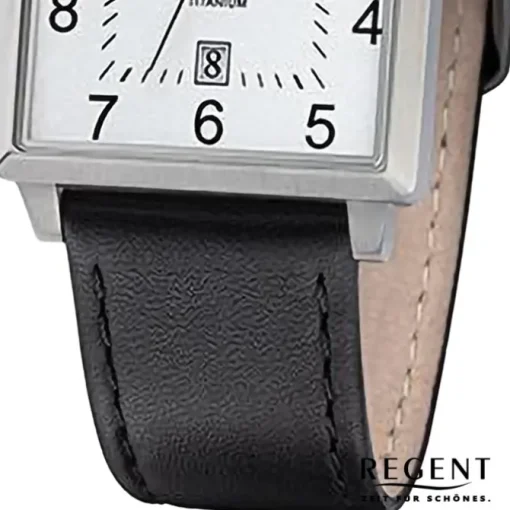 Regent Herren Armbanduhr Analog Lederarmband schwarz URF1272