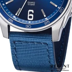 Regent Herren Armbanduhr Analog Textilarmband blau URBA644