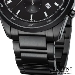 Regent Herren Armbanduhr Analog Metallarmband schwarz URBA757