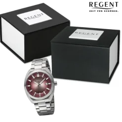 Regent Herren Armbanduhr Analog Metallarmband silber URBA826